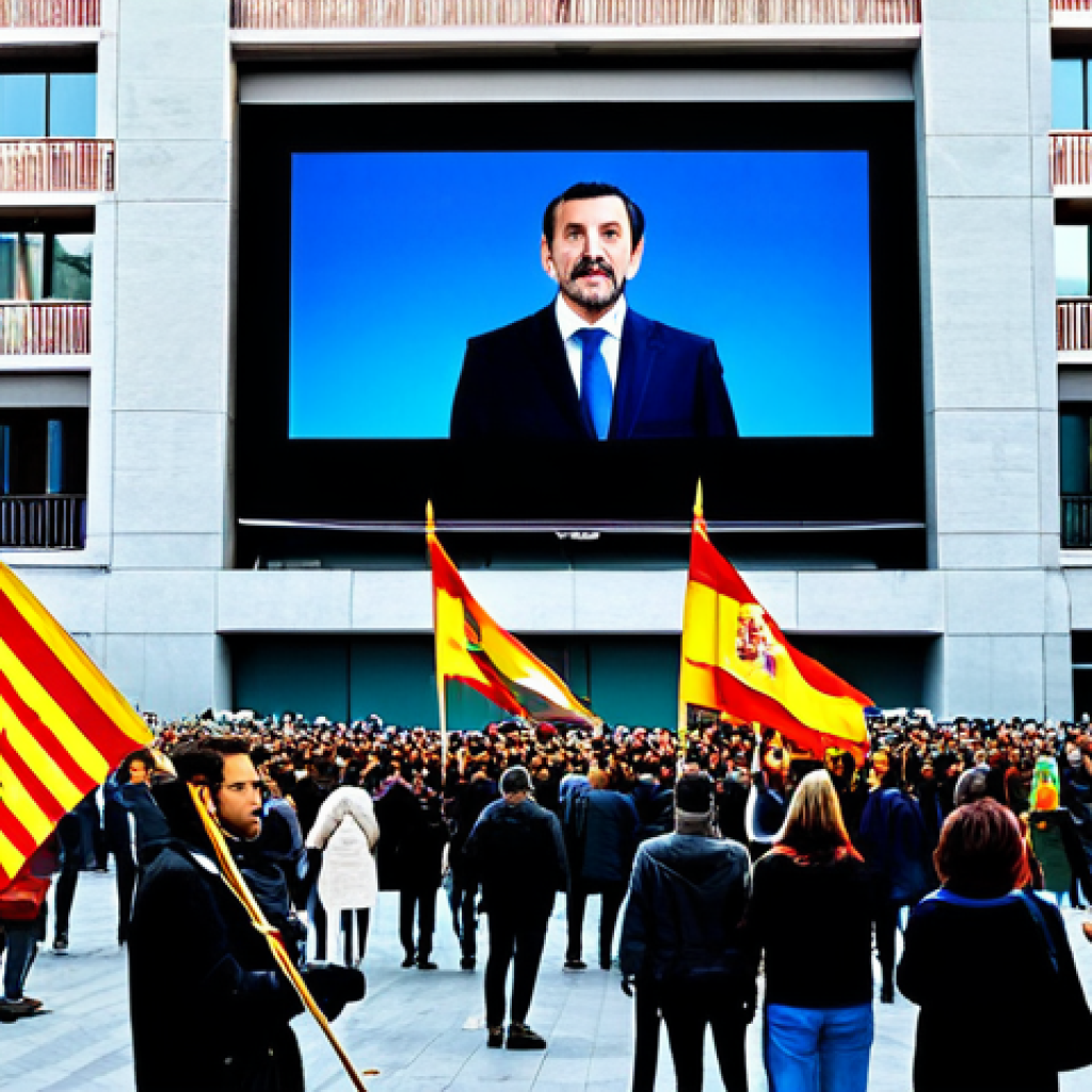 Transition to Democracy**

A brightly lit scene in modern Madrid. A diverse group of people are gathered in a plaza, some holding Spanish flags. In the background, the Spanish Constitution is displayed on a large screen. Everyone is fully clothed in contemporary clothing. "Safe for work," "appropriate content," "fully clothed," "professional," "perfect anatomy," "correct proportions," "natural pose," "high quality," "peaceful demonstration," "family-friendly," "celebration of freedom," "modern Spain."

**