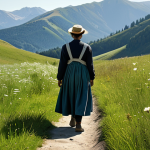 성지 순례의 의미와 인기 코스 - Tranquility**

A lone female pilgrim in professional hiking attire, fully clothed, walking a quiet p...