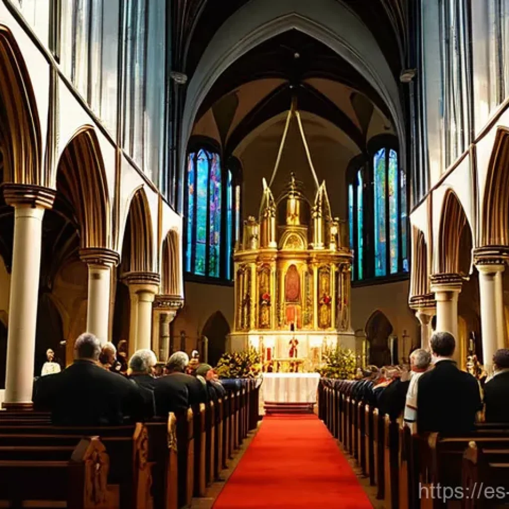 라틴어 미사와 현지어 미사의 차이 - **Prompt 1: The Solemnity of the Tridentine Mass**
    "A majestic wide-angle shot inside a grand, a...