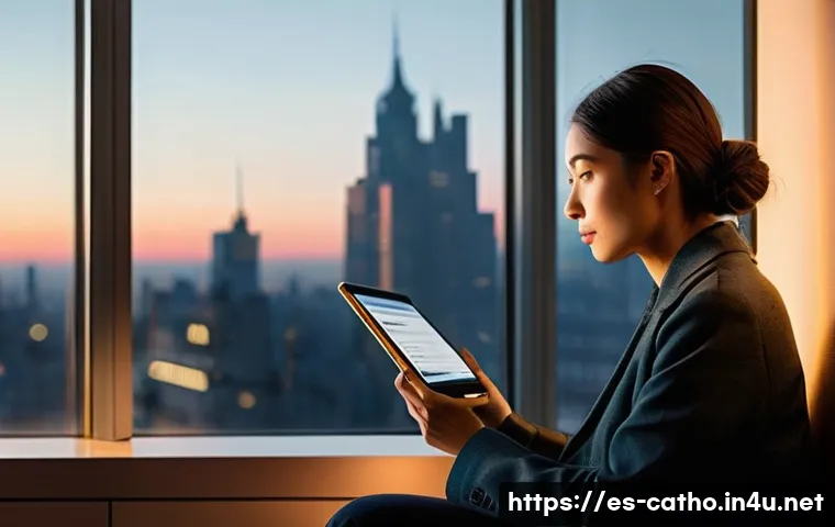 성 어거스틴의 고백록 해설 - **Prompt 1: The Modern Seeker Amidst Digital Reflections**
    A young adult, gender-neutral, dresse...